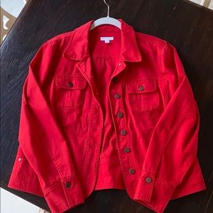Charter Club Red Denim Jacket